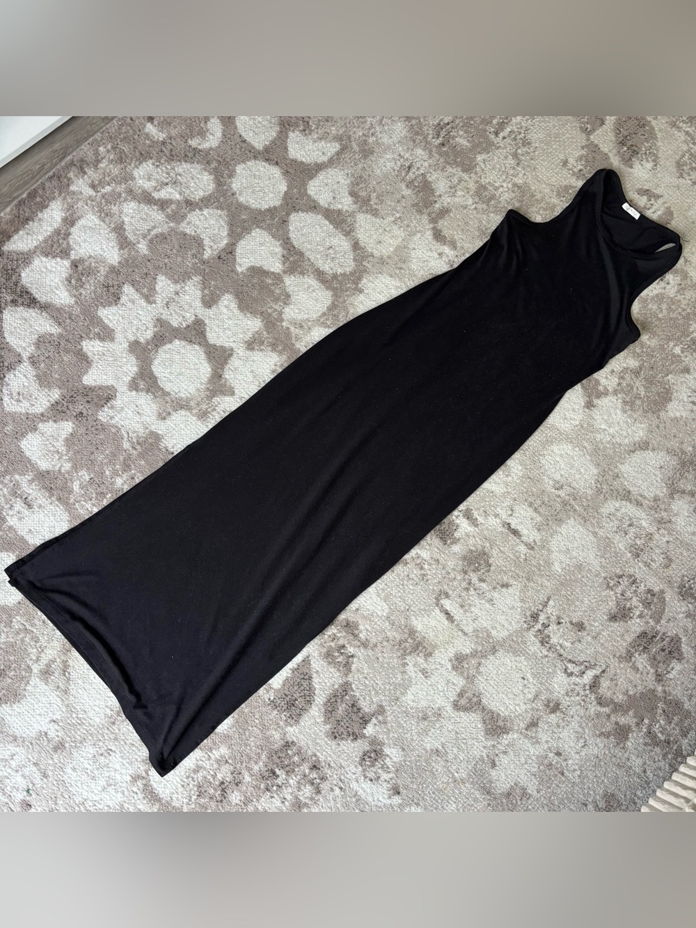 Black Sleeveless Maxi Tank Dress - M